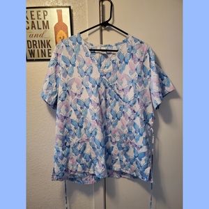 1X Butterfly Scrub Top 🦋